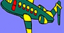 Jeu Green flying airplane coloring