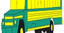 Jeu Green school bus coloring