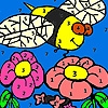 Jeu Hungry bee in the garden coloring en plein ecran