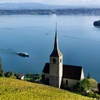 Jeu Jigsaw: Lake And Church en plein ecran