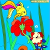 Jeu Kid’s coloring: Cute little fish en plein ecran