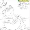 Jeu Kid’s coloring: The delicacy for hippo en plein ecran