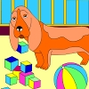 Jeu Kid’s coloring: The playful dog en plein ecran