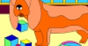 Jeu Kid’s coloring: The playful dog