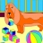 Kid’s coloring: The playful dog