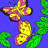 Jeu Leaves and butterflies coloring en plein ecran