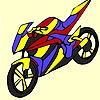 Jeu Long road motorcycle coloring en plein ecran
