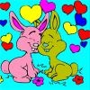 Jeu love rabbits Coloring en plein ecran
