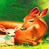 Jeu Mother and baby deer puzzle en plein ecran