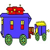 Jeu Old village carriage coloring en plein ecran