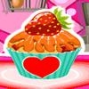 Jeu Orange Glazed Strawberry Cupcakes en plein ecran
