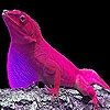 Jeu Pink hungry lizard slide puzzle en plein ecran