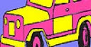 Jeu Pink mountain jeep coloring