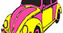 Jeu Pink turtle car coloring