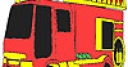 Jeu Red fire fighting car coloring