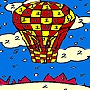 Jeu Red flying balloon coloring en plein ecran