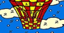 Jeu Red flying balloon coloring