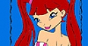 Jeu Red haired girl in frame coloring