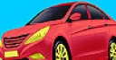 Jeu Red holding car coloring