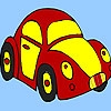 Jeu Red little turtle car coloring en plein ecran