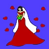 Jeu Red wedding dress coloring en plein ecran