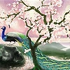 Jeu Sakura and peacock slide puzzle en plein ecran