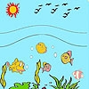 Jeu Sea and fishes coloring en plein ecran