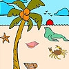 Jeu Seal in the beach coloring en plein ecran