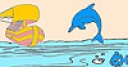 Jeu Ship and dolphins coloring