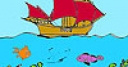 Jeu Ship on the  sea coloring