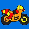 Jeu Small colorful motorbike coloring en plein ecran