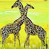 Jeu Sweet couple giraffe slide puzzle en plein ecran