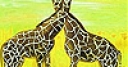 Jeu Sweet couple giraffe slide puzzle