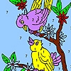 Jeu Sweet neighboring birds coloring en plein ecran