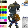 Jeu TAOFEWA – Skeletal Warrior Chibi – Coloring Game (walk01) en plein ecran