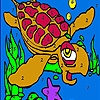 Jeu Tired water turtle coloring en plein ecran