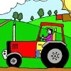 Jeu Tractor and Farmer Coloring en plein ecran