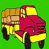 Jeu Truck loaded with hay coloring en plein ecran