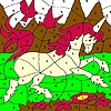 Jeu Two dove and  dream horse coloring en plein ecran