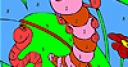 Jeu Worms on the leaves coloring