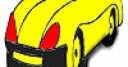 Jeu Yellow open top  car coloring